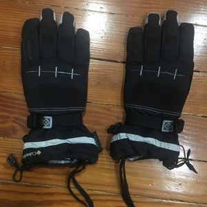 Columbia Women Waterproof Black Ski Gloves Size L